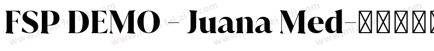 FSP DEMO - Juana Med字体转换